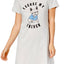 Jenni By Jennifer Moore Grey Frenchy Graphic-Print Sleepshirt And Socks Set