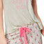 Jenni By Jennifer Moore Grey/Pink Flamingo-Printed Cotton Lounge Short