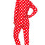 Jenni By Jennifer Moore Red Big-Dots Hooded/Footed Printed Pajama Jumpsuit