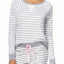 Jenni Comfy Lounge Top in Grey Stripe