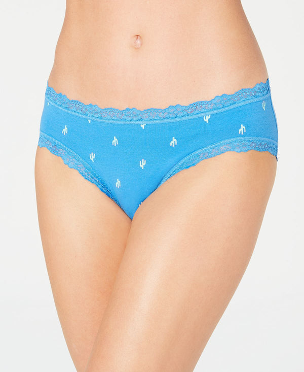 Jenni Cotton Lace Trim Hipster Underwear Cactus