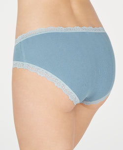 Jenni Cotton Lace Trim Hipster Underwear Denim Spruce thumbnail 2