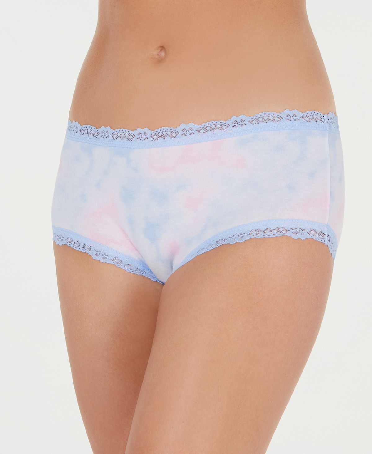 Jenni Cotton Lace Trim Hipster Underwear Tie Dye