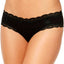 Jenni Cotton Lace Trim Hipster in Classic Black