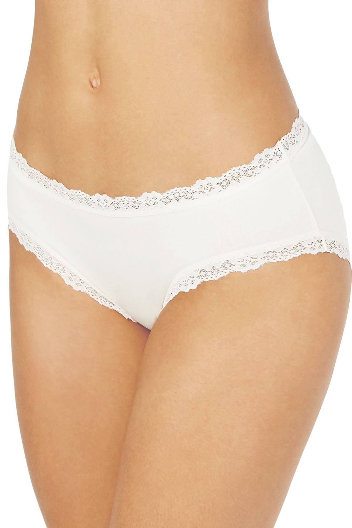Jenni Cotton Lace Trim Hipster in Sugar Berry