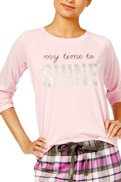 Jenni Graphic Lounge Top in Time to Shine Pink thumbnail 1