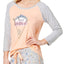 Jenni Graphic Print Baseball Tee in Daydream Ice Cream Peach