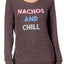 Jenni Graphic Print Comfy Lounge Top in Nachos and Chill