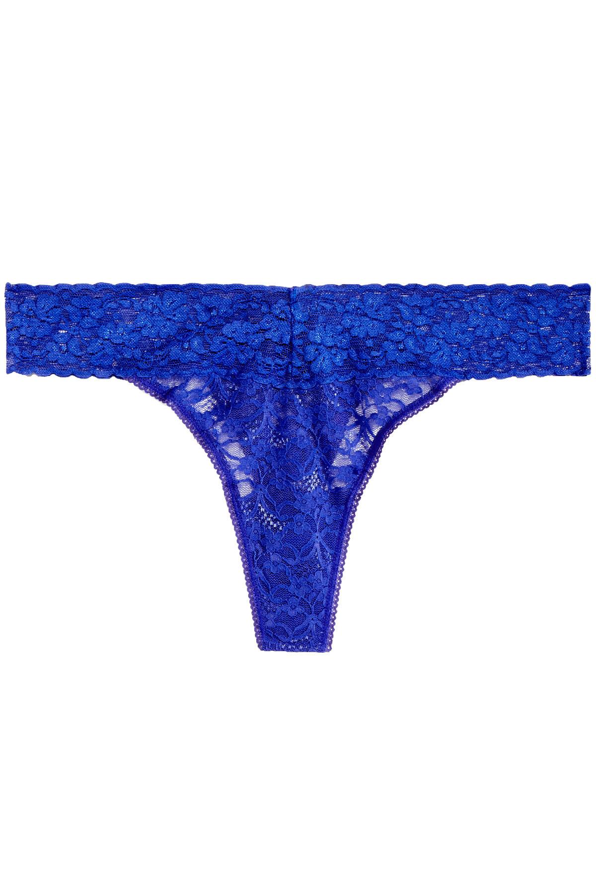 Jenni Lace Thong in Lapis Blue