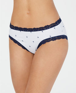 Jenni Lace Trim Cotton Hipster in Striped Palm thumbnail 2