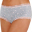 Jenni Lace Trim Hipster in Grey/Light Pink Lips