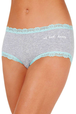 Jenni Lace Trim Hipster in Uh Huh Honey Grey thumbnail 1