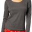 Jenni Long Sleeve Pajama Top in Dark Heather Grey