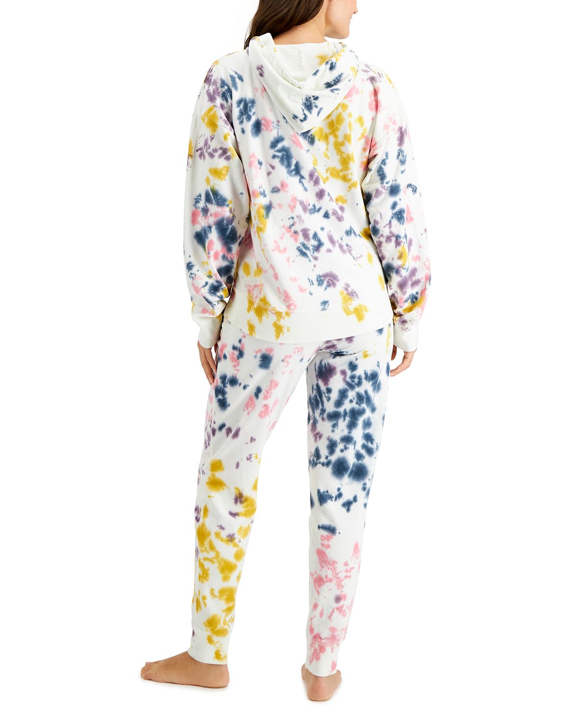 Jenni On Repeat Hooded Pajama Top Bold Tiedye