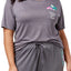 Jenni PLUS Embroidered Pocket Tee in Pewter-Heather Vacay