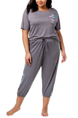 Jenni PLUS Embroidered Pocket Tee in Pewter-Heather Vacay thumbnail 2