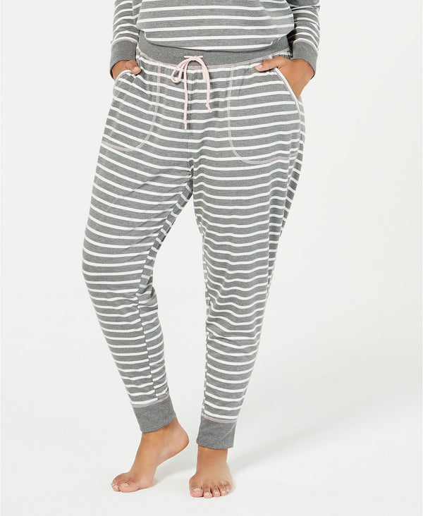 Jenni PLUS Knit Jogger Pajama Pant in Lounge Stripe