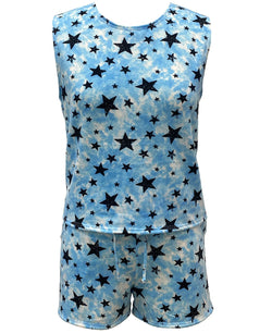 Jenni Printed Tie Dyed Tank Top & Shorts Sleep Set Stars thumbnail 2