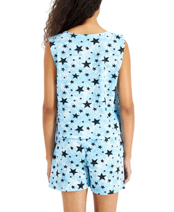 Jenni Printed Tie Dyed Tank Top & Shorts Sleep Set Stars thumbnail 3