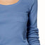 Jenni Ribbed Lounge Top in Blue Skyline