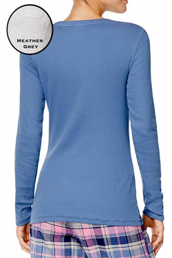 Jenni Ribbed Lounge Top in Heather Grey thumbnail 3