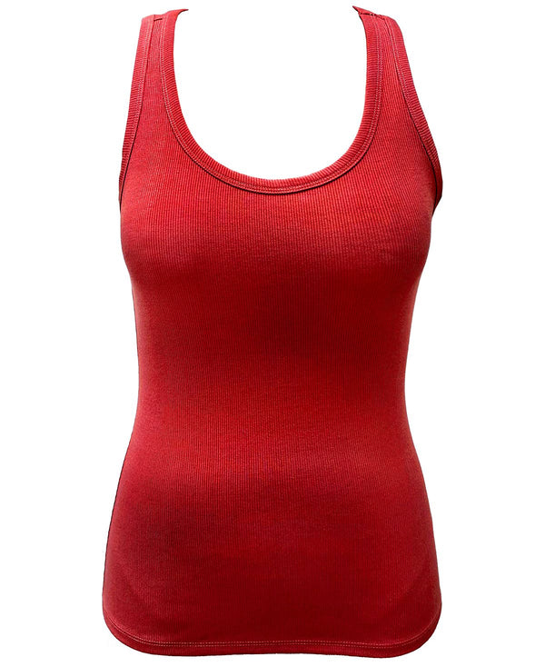 Jenni Ribbed Sleep Tank Top True Red