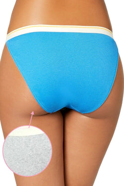 Jenni Ribbed String Bikini Brief in Grey Heather thumbnail 3