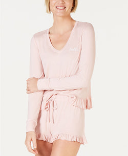 Jenni Ruffled Long Sleeve Top in Bella Peachskin thumbnail 2