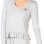 Jenni Ruffled Ultra Soft Knit Lounge Top in Maybe Later Heather Grey