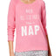 Jenni Screenprint Lounge Tee in Take A Nap Pink