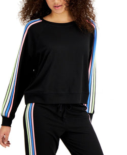 Jenni Side-stripe Sleep Top Deep Black thumbnail 2