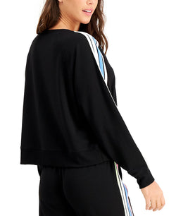 Jenni Side-stripe Sleep Top Deep Black thumbnail 3