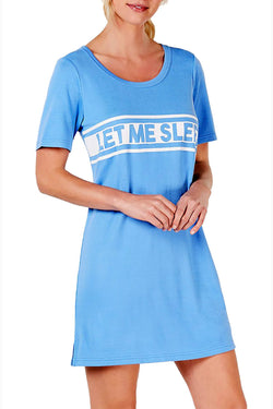 Jenni Soft Knit Sleepshirt in Let Me Sleep Blue thumbnail 1