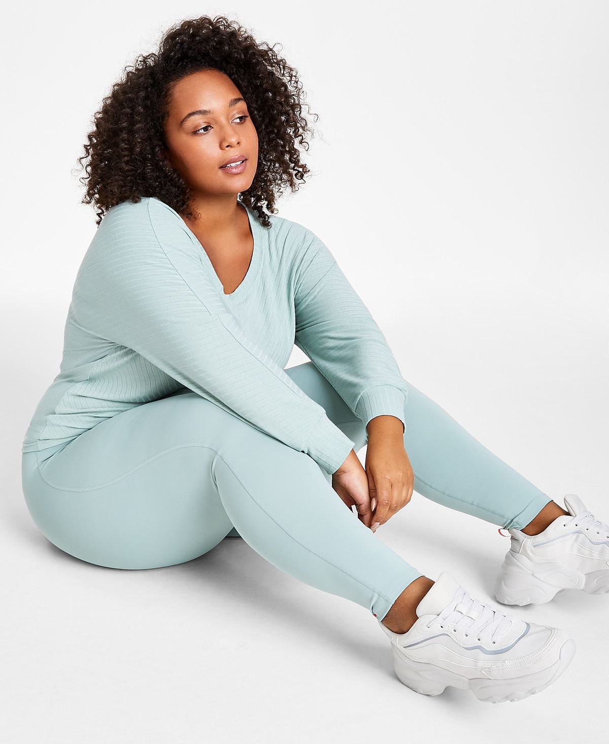Jenni Style Not Super-soft Long-sleeve Top Dusty Jade