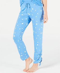 Jenni Ultra Soft Printed Pajama Pant in Tossed Stars Blue thumbnail 2