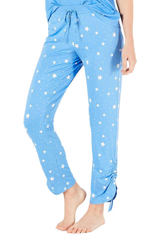Jenni Ultra Soft Printed Pajama Pant in Tossed Stars Blue
