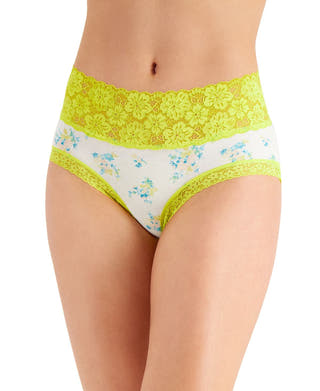 Jenni Wo High Waist Hipster Underwear Neon Floral