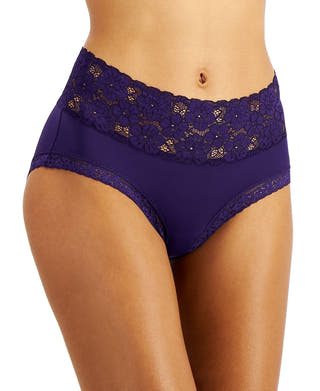 Jenni Wo Lace-trim Hipster Underwear Pure Purple