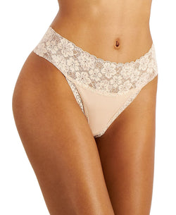 Jenni Wo Lace-trim Thong Underwear Chai thumbnail 1