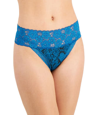 Jenni Wo Lace-trim Thong Underwear Snake