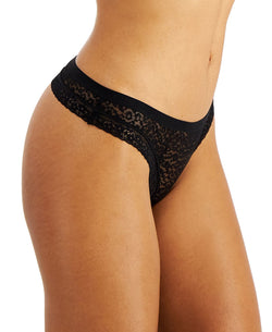 Jenni Wo Leopard Lace Thong Deep Black thumbnail 2