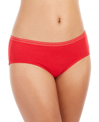 Jenni Wo Printed Hipster Underwear Red Lurex Wb