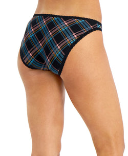 Jenni Women’s Lace Trim Bikini Underwear Multi Plaid thumbnail 3