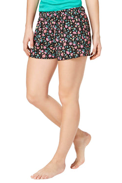 Jenni Woven Lounge Short in Black Multi Floral thumbnail 3