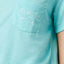 Jenni by Jennifer Moore Aqua Embroidered Text Pocket Tee