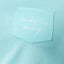 Jenni by Jennifer Moore Aqua Embroidered Text Pocket Tee