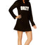 Jenni by Jennifer Moore Black Cozy Hooded Fleece Sleepshirt