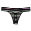 Jenni by Jennifer Moore Black/Grey Stripe Seamless Thong