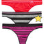 Jenni by Jennifer Moore Black/Grey Stripe Seamless Thong
