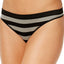Jenni by Jennifer Moore Black/Grey Stripe Seamless Thong
